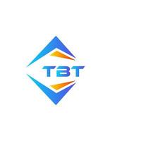 diseño de logotipo de tecnología abstracta tbt sobre fondo blanco. concepto de logotipo de letra inicial creativa tbt. vector