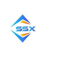 Diseño de logotipo de tecnología abstracta ssx sobre fondo blanco. concepto de logotipo de letra de iniciales creativas ssx. vector