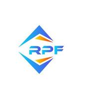 RPF abstract technology logo design on white background. RPF creative initials letter logo concept. vector