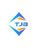 diseño de logotipo de tecnología abstracta tjb sobre fondo blanco. concepto de logotipo de letra de iniciales creativas tjb. vector