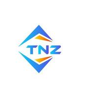 tnz diseño de logotipo de tecnología abstracta sobre fondo blanco. concepto de logotipo de letra de iniciales creativas tnz. vector