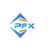 Diseño de logotipo de tecnología abstracta pfx sobre fondo blanco. concepto de logotipo de letra de iniciales creativas pfx. vector