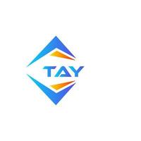 diseño de logotipo de tecnología abstracta tay sobre fondo blanco. concepto creativo del logotipo de la letra de las iniciales de tay. vector