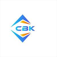 cbk diseño de logotipo de tecnología abstracta sobre fondo blanco. concepto de logotipo de letra de iniciales creativas cbk. vector