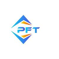 diseño de logotipo de tecnología abstracta pft sobre fondo blanco. concepto de logotipo de letra de iniciales creativas pft. vector