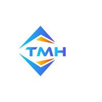diseño de logotipo de tecnología abstracta tmh sobre fondo blanco. concepto de logotipo de letra de iniciales creativas tmh. vector