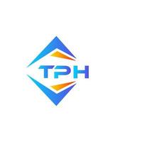 diseño de logotipo de tecnología abstracta tph sobre fondo blanco. concepto de logotipo de letra de iniciales creativas tph. vector