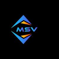 diseño de logotipo de tecnología abstracta msv sobre fondo negro. concepto de logotipo de letra de iniciales creativas msv. vector