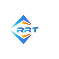 diseño de logotipo de tecnología abstracta rrt sobre fondo blanco. concepto de logotipo de letra de iniciales creativas rrt. vector