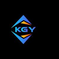 diseño de logotipo de tecnología abstracta kgy sobre fondo negro. concepto de logotipo de letra de iniciales creativas kgy. vector