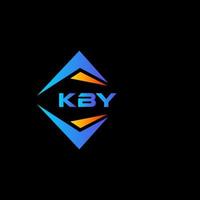 kby diseño de logotipo de tecnología abstracta sobre fondo negro. concepto de logotipo de letra de iniciales creativas kby. vector