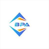 diseño de logotipo de tecnología abstracta bpa sobre fondo blanco. concepto de logotipo de letra de iniciales creativas bpa. vector