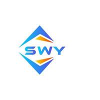 diseño de logotipo de tecnología abstracta swy sobre fondo blanco. concepto de logotipo de letra de iniciales creativas swy. vector