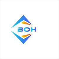 boh diseño de logotipo de tecnología abstracta sobre fondo blanco. concepto de logotipo de letra inicial creativa boh. vector