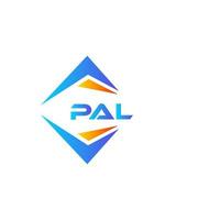 diseño de logotipo de tecnología abstracta pal sobre fondo blanco. concepto de logotipo de letra de iniciales creativas pal. vector