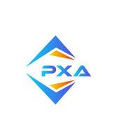 diseño de logotipo de tecnología abstracta pxa sobre fondo blanco. concepto de logotipo de letra inicial creativa pxa. vector