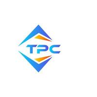 diseño de logotipo de tecnología abstracta tpc sobre fondo blanco. concepto de logotipo de letra de iniciales creativas de tpc. vector