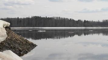 ice in river of Daugava video