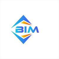 diseño de logotipo de tecnología abstracta bim sobre fondo blanco. concepto de logotipo de letra de iniciales creativas bim. vector