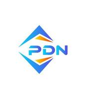 diseño de logotipo de tecnología abstracta pdn sobre fondo blanco. concepto de logotipo de letra de iniciales creativas pdn. vector