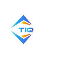 diseño de logotipo de tecnología abstracta tiq sobre fondo blanco. concepto de logotipo de letra de iniciales creativas tiq. vector