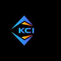 diseño de logotipo de tecnología abstracta kci sobre fondo negro. concepto de logotipo de letra de iniciales creativas kci. vector