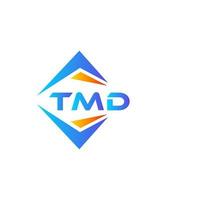 diseño de logotipo de tecnología abstracta tmd sobre fondo blanco. concepto de logotipo de letra de iniciales creativas tmd. vector