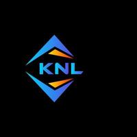 diseño de logotipo de tecnología abstracta knl sobre fondo negro. concepto de logotipo de letra de iniciales creativas knl. vector