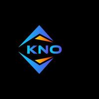 KNO abstract technology logo design on Black background. KNO creative initials letter logo concept. vector