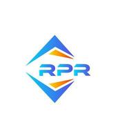 diseño de logotipo de tecnología abstracta rpr sobre fondo blanco. concepto de logotipo de letra de iniciales creativas rpr. vector