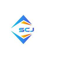 SCJ abstract technology logo design on white background. SCJ creative initials letter logo concept. vector