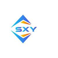 diseño de logotipo de tecnología abstracta sxy sobre fondo blanco. concepto de logotipo de letra de iniciales creativas sxy. vector