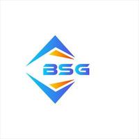 diseño de logotipo de tecnología abstracta bsg sobre fondo blanco. concepto de logotipo de letra de iniciales creativas bsg. vector