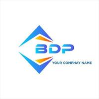 diseño de logotipo de tecnología abstracta bdp sobre fondo blanco. concepto de logotipo de letra de iniciales creativas bdp. vector