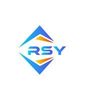 diseño de logotipo de tecnología abstracta rsy sobre fondo blanco. concepto de logotipo de letra de iniciales creativas rsy. vector