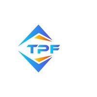 diseño de logotipo de tecnología abstracta tpf sobre fondo blanco. concepto de logotipo de letra de iniciales creativas tpf. vector