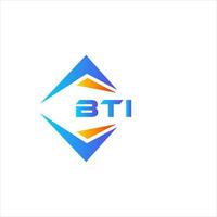 Diseño de logotipo de tecnología abstracta bti sobre fondo blanco. concepto de logotipo de letra de iniciales creativas bti. vector