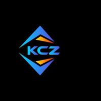 diseño de logotipo de tecnología abstracta kcz sobre fondo negro. concepto de logotipo de letra de iniciales creativas kcz. vector