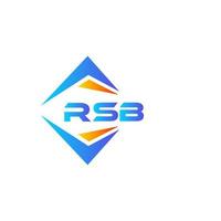 diseño de logotipo de tecnología abstracta rsb sobre fondo blanco. concepto de logotipo de letra de iniciales creativas rsb. vector