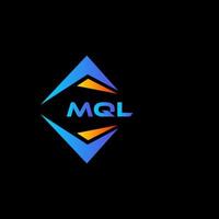 Diseño de logotipo de tecnología abstracta mql sobre fondo negro. concepto de logotipo de letra de iniciales creativas mql. vector