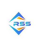 rss diseño de logotipo de tecnología abstracta sobre fondo blanco. concepto de logotipo de letra inicial creativa rss. vector