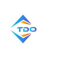 diseño de logotipo de tecnología abstracta tdo sobre fondo blanco. concepto de logotipo de letra inicial creativa tdo. vector