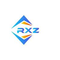 Diseño de logotipo de tecnología abstracta rxz sobre fondo blanco. concepto de logotipo de letra de iniciales creativas rxz. vector