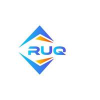 ruq diseño de logotipo de tecnología abstracta sobre fondo blanco. concepto de logotipo de letra de iniciales creativas ruq. vector