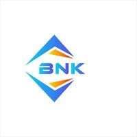 bnk diseño de logotipo de tecnología abstracta sobre fondo blanco. concepto de logotipo de letra de iniciales creativas bnk. vector