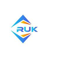 RUK abstract technology logo design on white background. RUK creative initials letter logo concept. vector