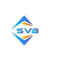 Diseño de logotipo de tecnología abstracta svb sobre fondo blanco. concepto de logotipo de letra de iniciales creativas svb. vector