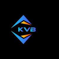 diseño de logotipo de tecnología abstracta kvb sobre fondo negro. concepto de logotipo de letra de iniciales creativas kvb. vector