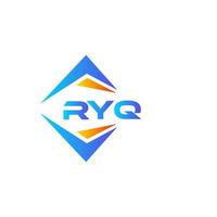 diseño de logotipo de tecnología abstracta ryq sobre fondo blanco. concepto de logotipo de letra de iniciales creativas ryq. vector