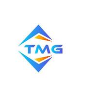 diseño de logotipo de tecnología abstracta tmg sobre fondo blanco. concepto de logotipo de letra de iniciales creativas tmg. vector